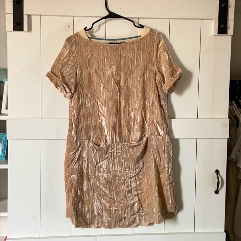 Anthropologie crushed velvet dress